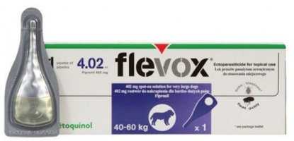 Flevox Спот-он 4,02мл, капли от блох для собак 40-60 кг(1 шт)