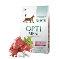 OptiMeal сухий корм для котів зі смаком телятини 4кг