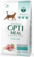 OptiMeal сухий корм для стерилізованих котів індичка та овес 1,5 кг