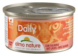 Almo Nature Dailly консервований корм мус з лососем для котів 85gr