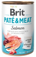 Brit Pate& Meat Dog з лососем 400 g