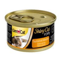 Gimpet ShinyCat ласощі для котів з тунцем та курчам 70g