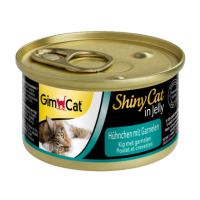 Gimpet ShinyCat ласощі для котів з курчам та креветками 70g