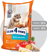 Клуб4Лапи сухий корм для котів з лососем 11 кг