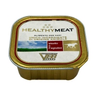 Healthy Meat, монопротеиновый влажный корм для собак, паштет с телятиной и фасолью, 150г