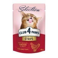 Клуб4Лапы Selection Кусочки с курицей в соусе  для котов 85г (1 шт)