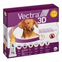 CEVA Vectra 3D, краплі від бліх, кліщів та комарів для собак, 1,5-4кг,0,8мл, 1шт