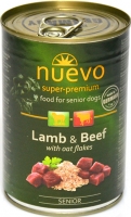 NUEVO Senior, консервированный корм с ягненком, говядиной и овсянкой, для пожилых собак 800г