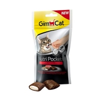 GimCat NutriPockets ласощі для котів Rind&Maltz 15g
