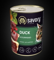 Savory Cat Can Adult, утка, 400г