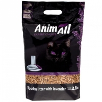 AnimAll наполнитель древесный для котов, с ароматом лаванды, 2.8 кг
