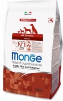 Monge Dog All breeds Adult, ягня з рисом та картоплею 2,5кг