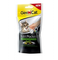 Gimcat Nutri Pockets, лакомство для котов с кошачей мятой, 60г